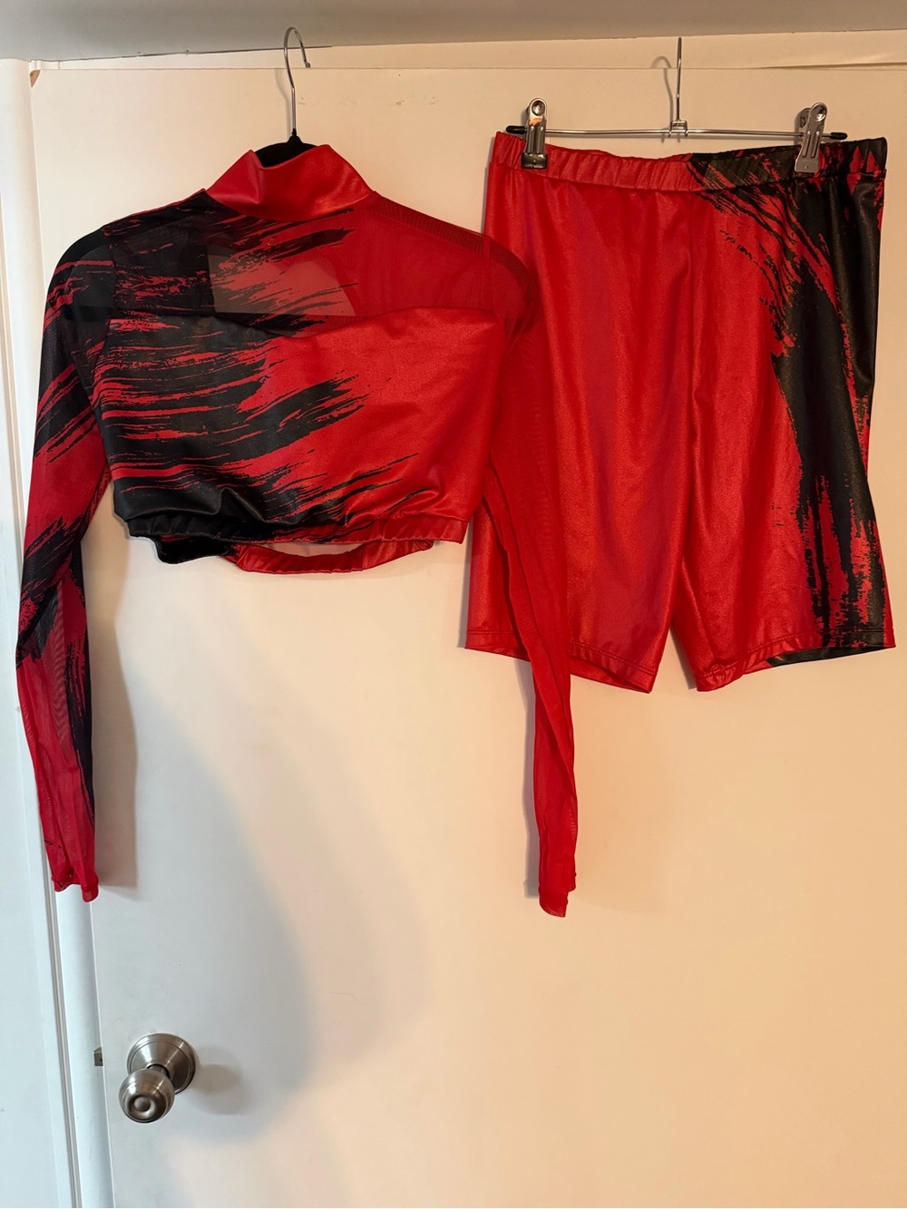 Women's Red & Black Dance/Acro Costume. Weissman #14094